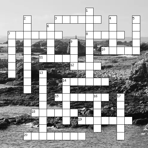 Mots croisés - Les plages de la Bretagne